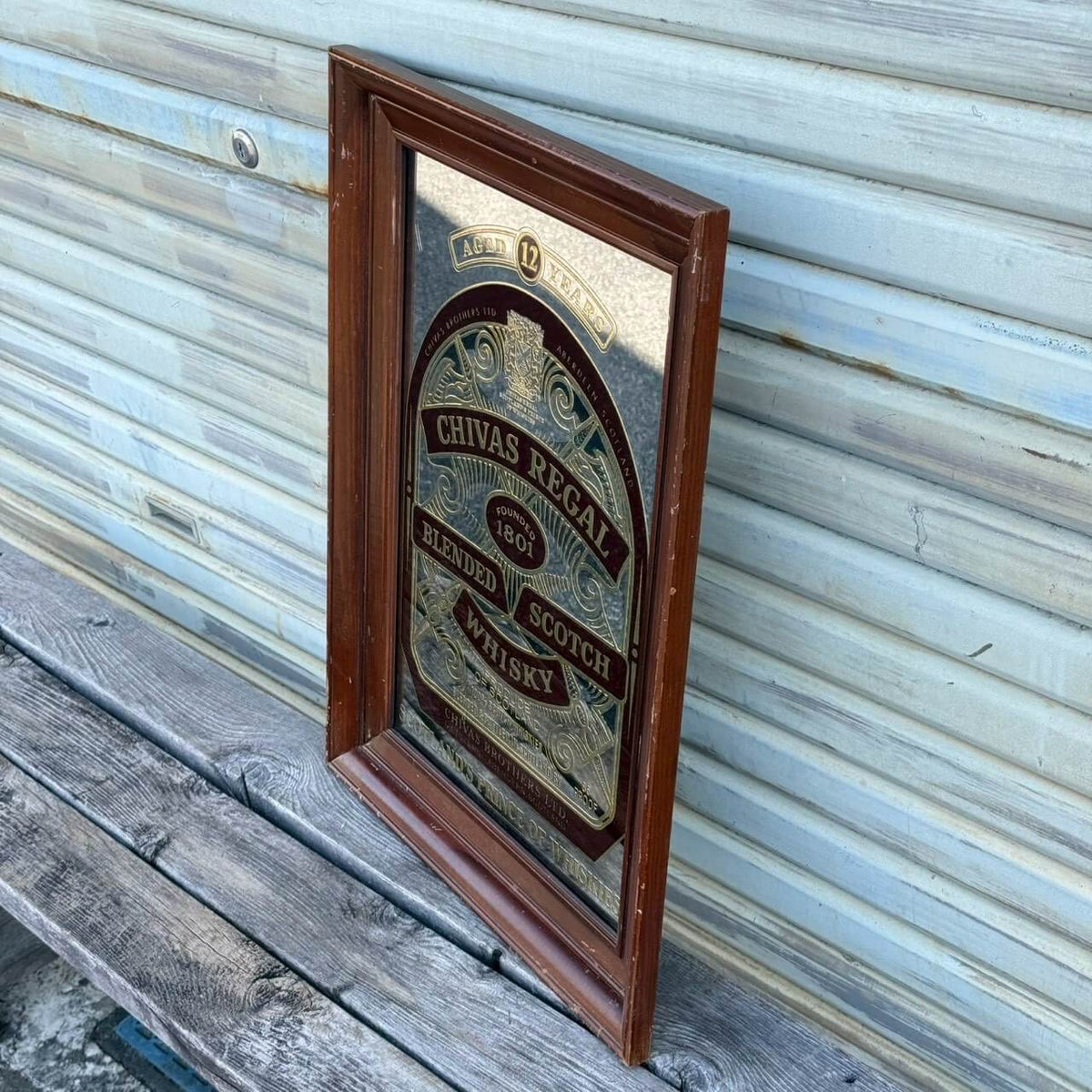 【1980年代】ビンテージ パブミラー アメリカン雑貨 店舗什器 CHIVAS REGAL #2700
