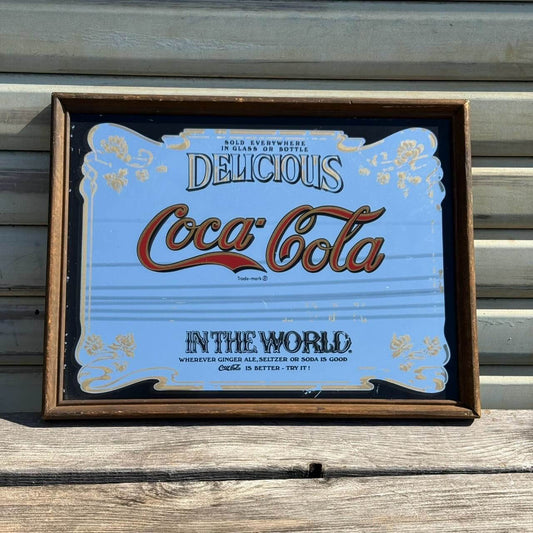 【1970年代】ビンテージ パブミラー アメリカン雑貨 店舗什器 Coca-Cola コカコーラ #2733