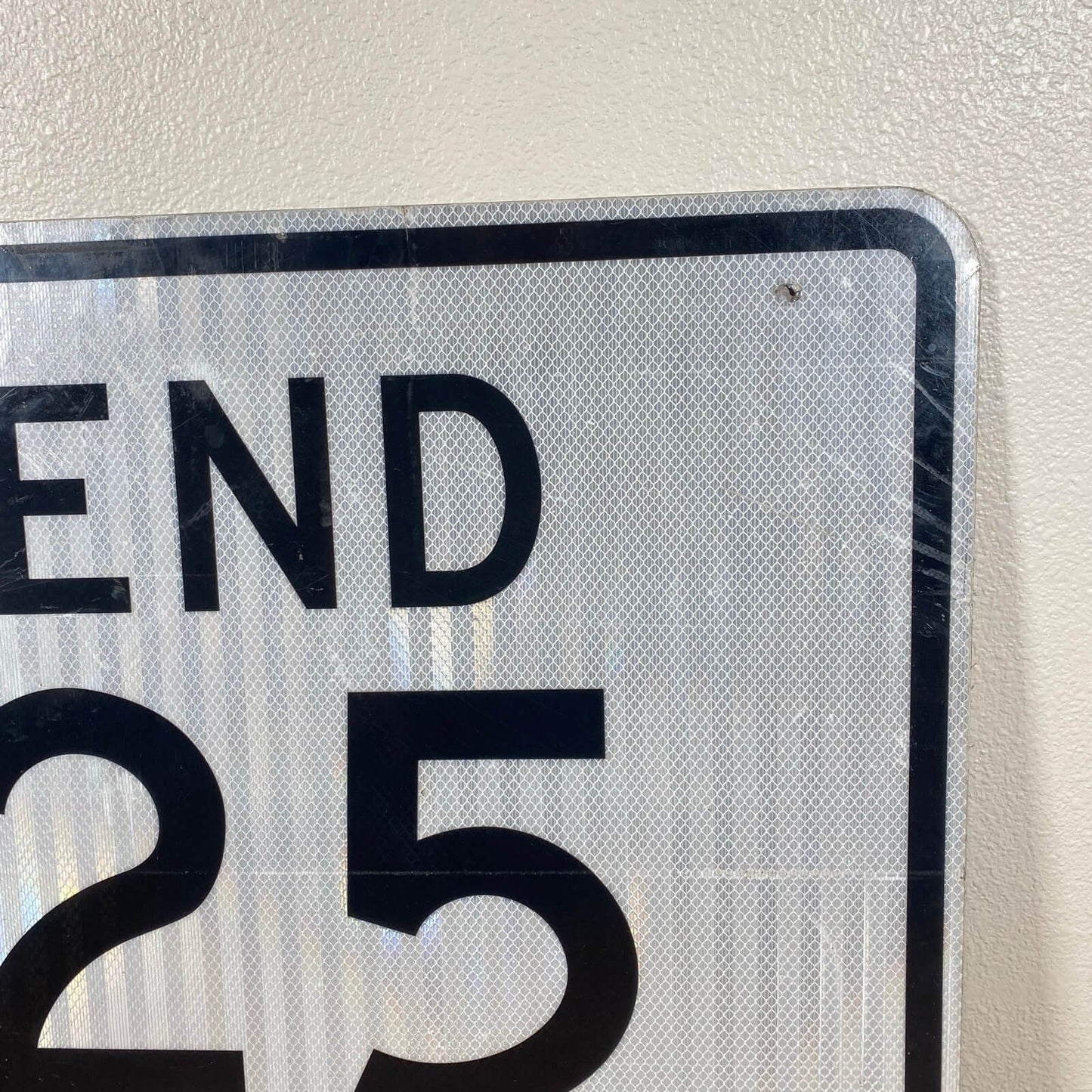 #1061 アメリカ ロードサイン 両面 道路標識 ROAD WORK SPEED LIMIT , END