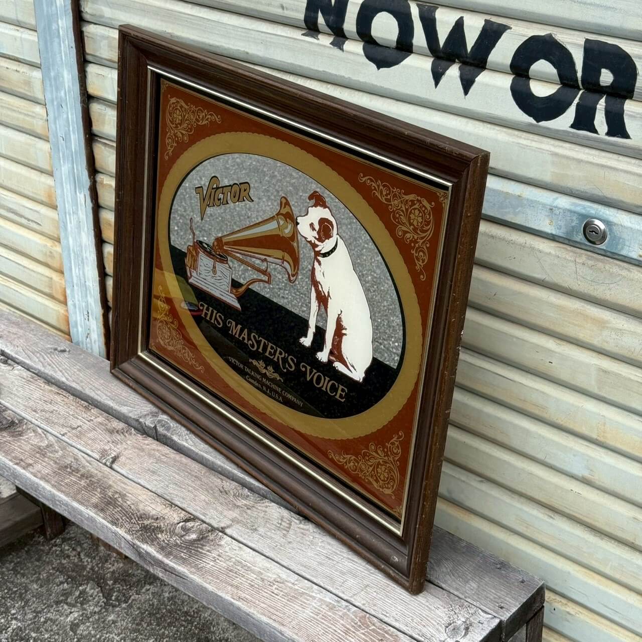 【1960-70年代】ビンテージ パブミラー アメリカン雑貨 店舗什器 ウォールデコ ビクター ニッパー #2543