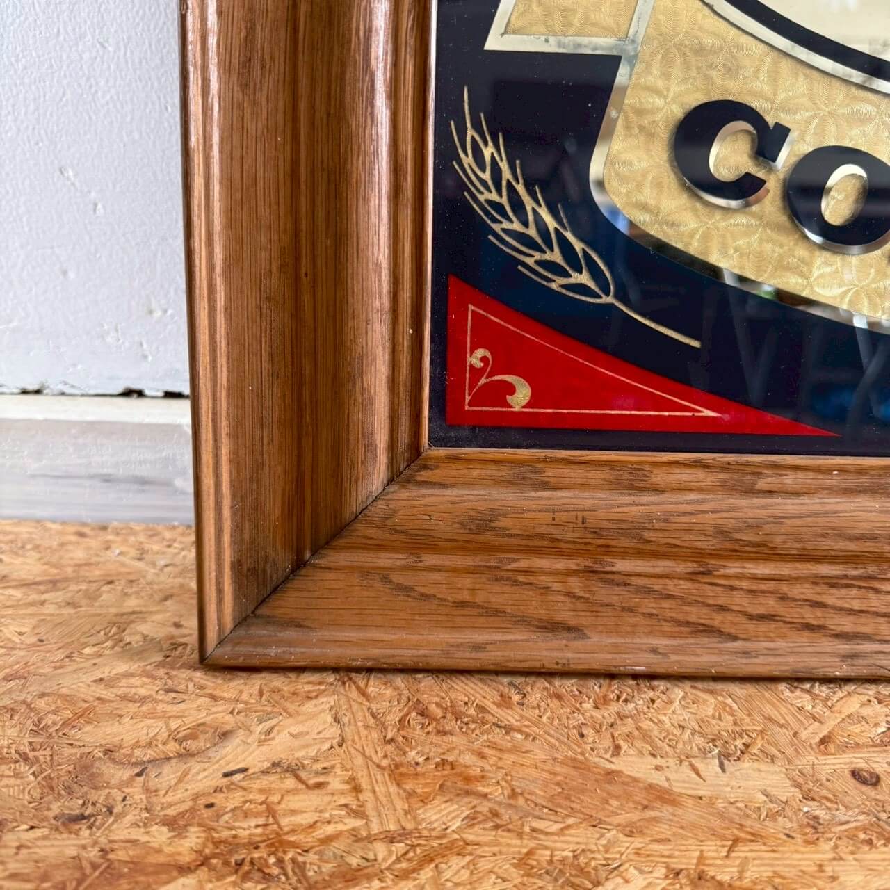 【1980-90年代】ビンテージ Miller Lite パブミラー アメリカン雑貨 壁掛け 鏡 #2487