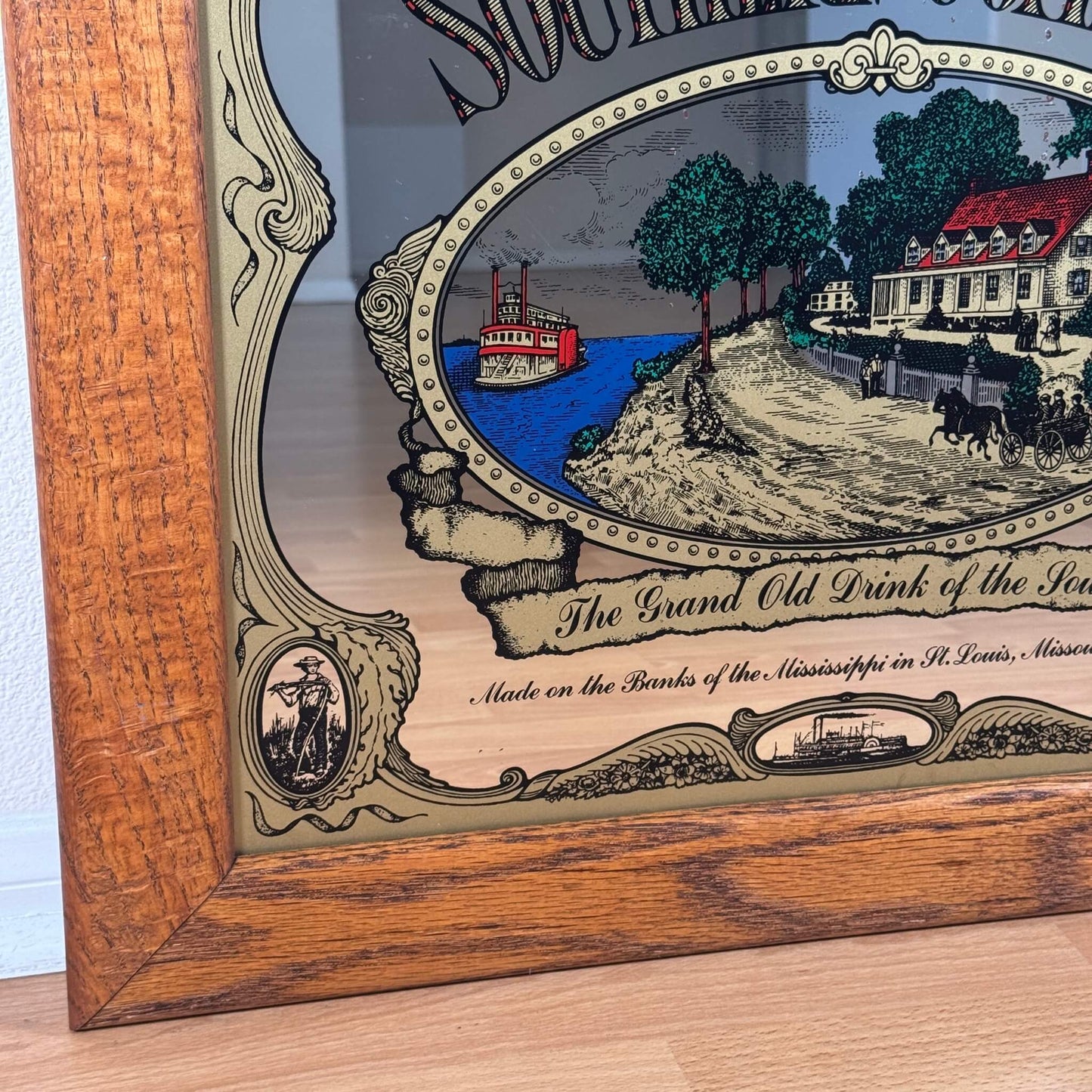 #1969【1980年代】ビンテージ Southern Comfort パブミラー / ウォールデコ アメリカ