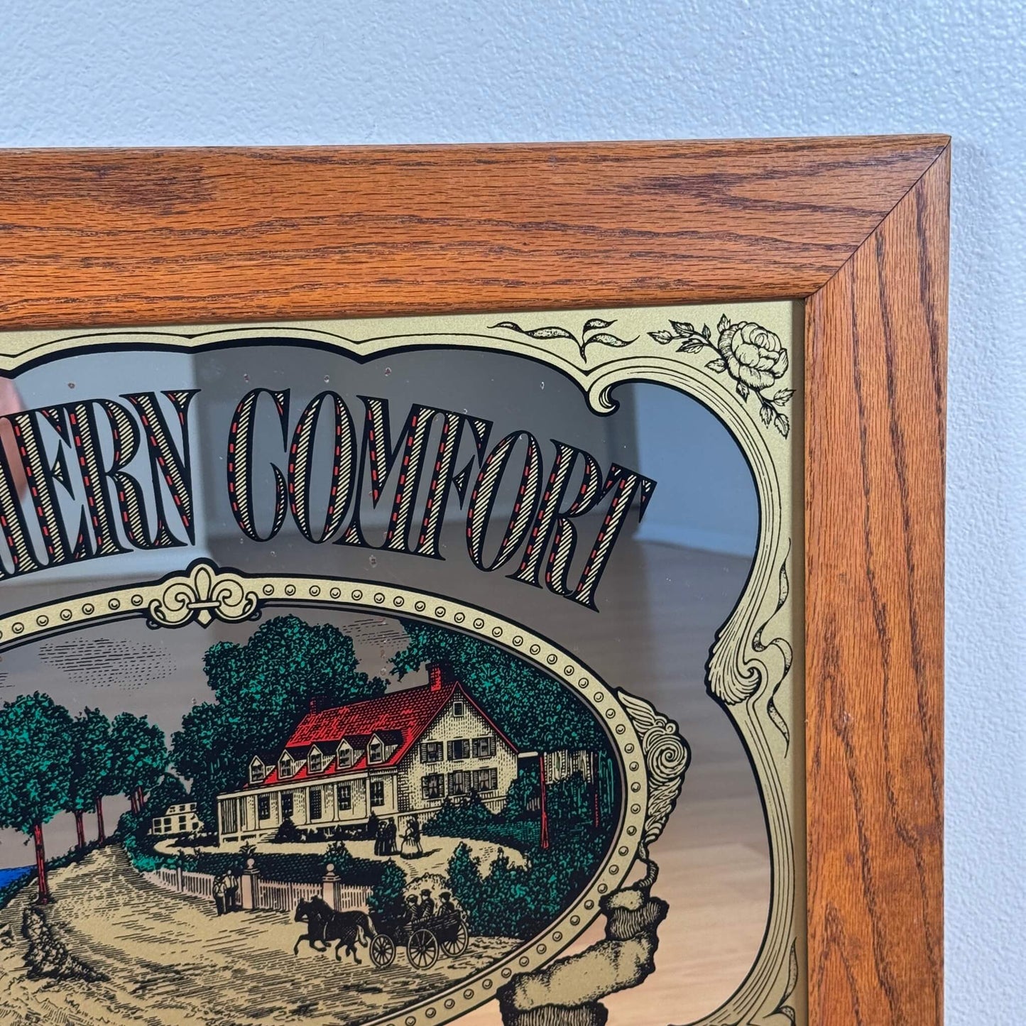 #1969【1980年代】ビンテージ Southern Comfort パブミラー / ウォールデコ アメリカ