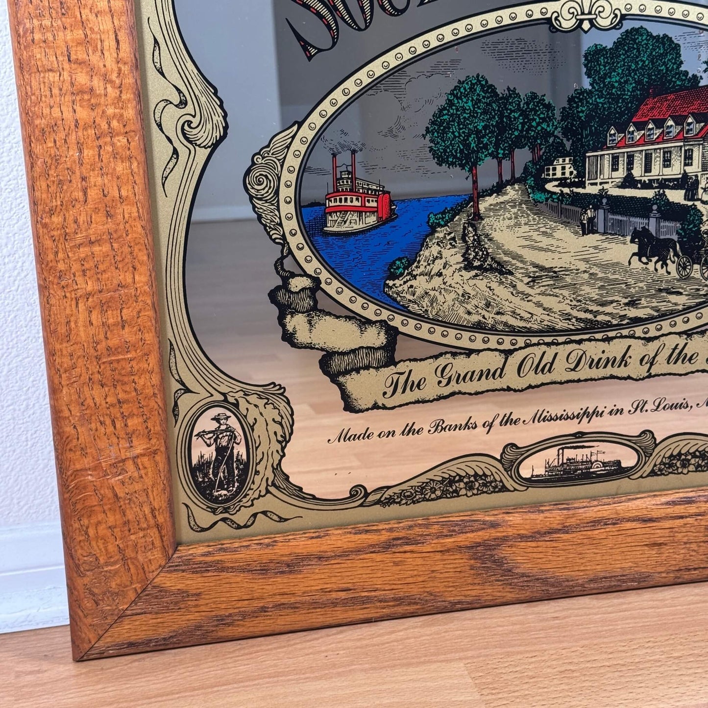 #1969【1980年代】ビンテージ Southern Comfort パブミラー / ウォールデコ アメリカ